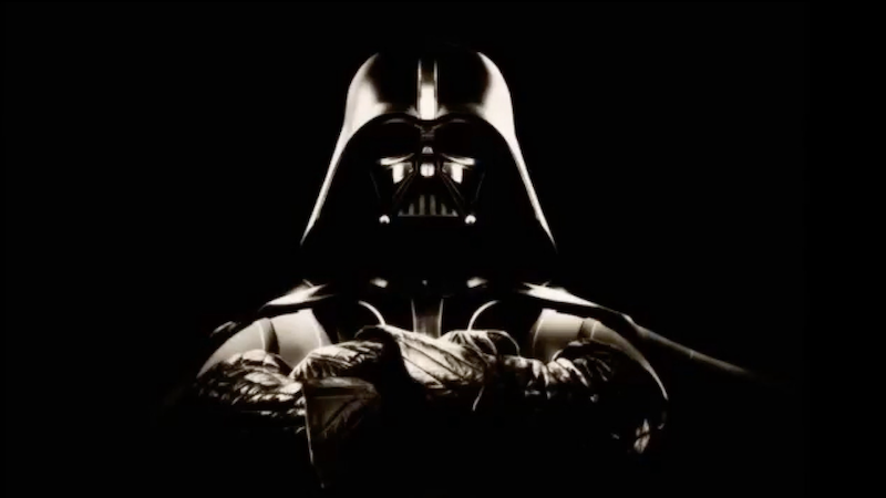 Darth Vader dýchá přes regulátor Dacor