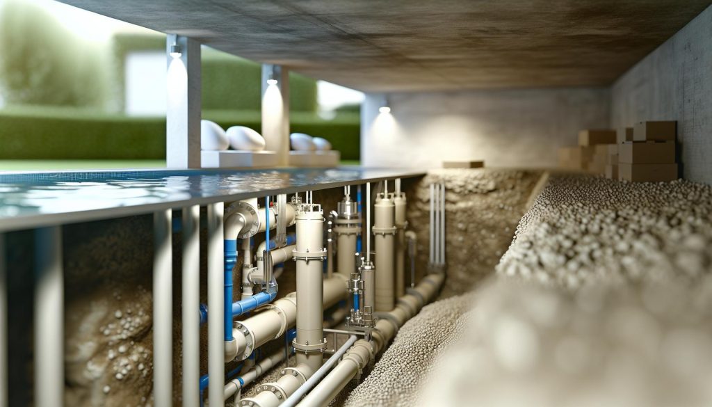 Filtrace pod bazén kde je spodní voda: Technické řešení