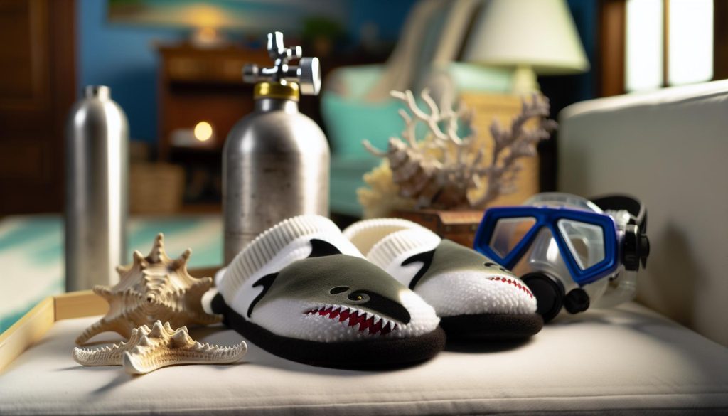 Pantofle žralok: Originální dárky pro potápěčské nadšence