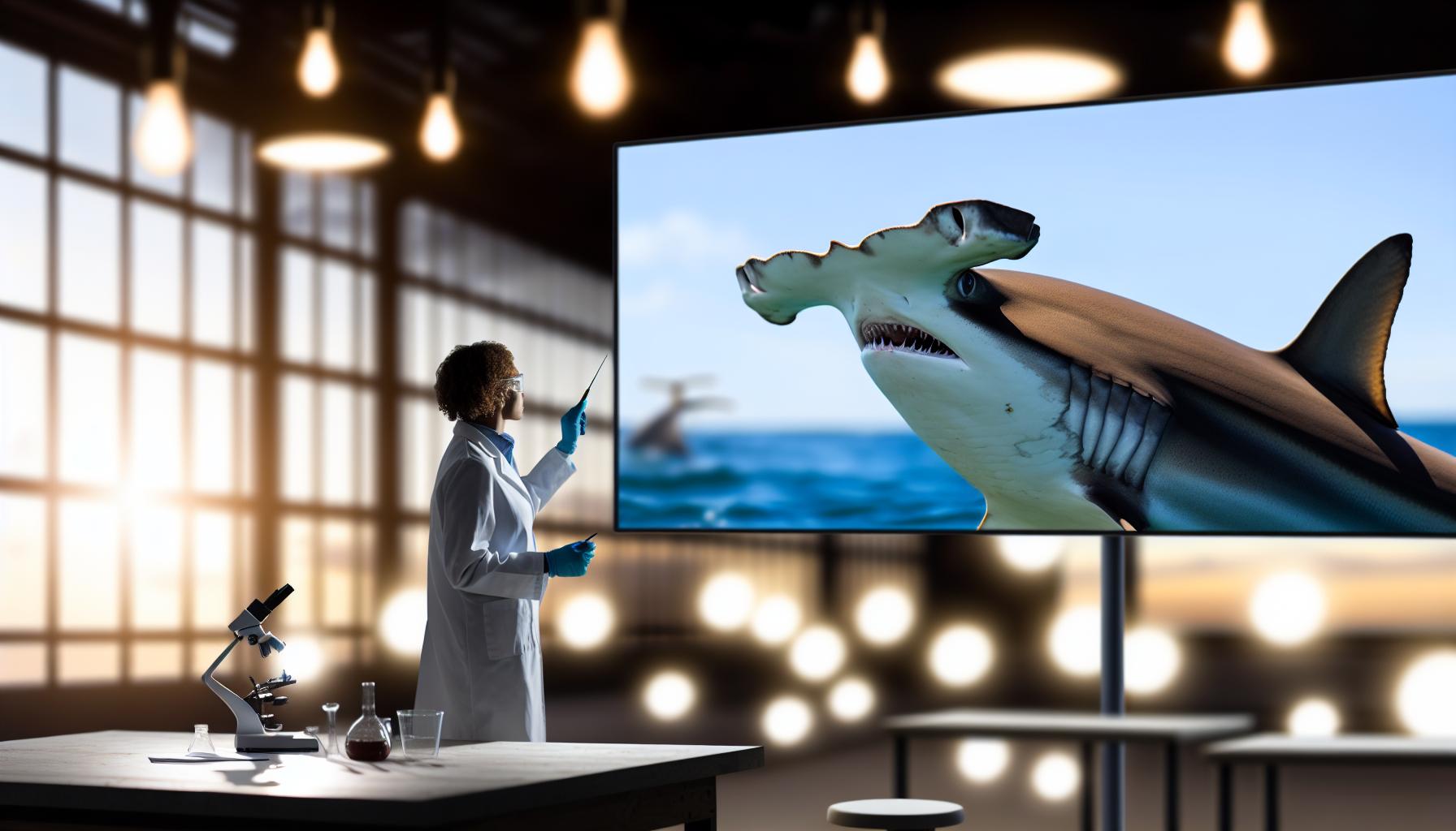 Jaký je hlavní účel tvaru hlavy žraloka kladivohlavého?