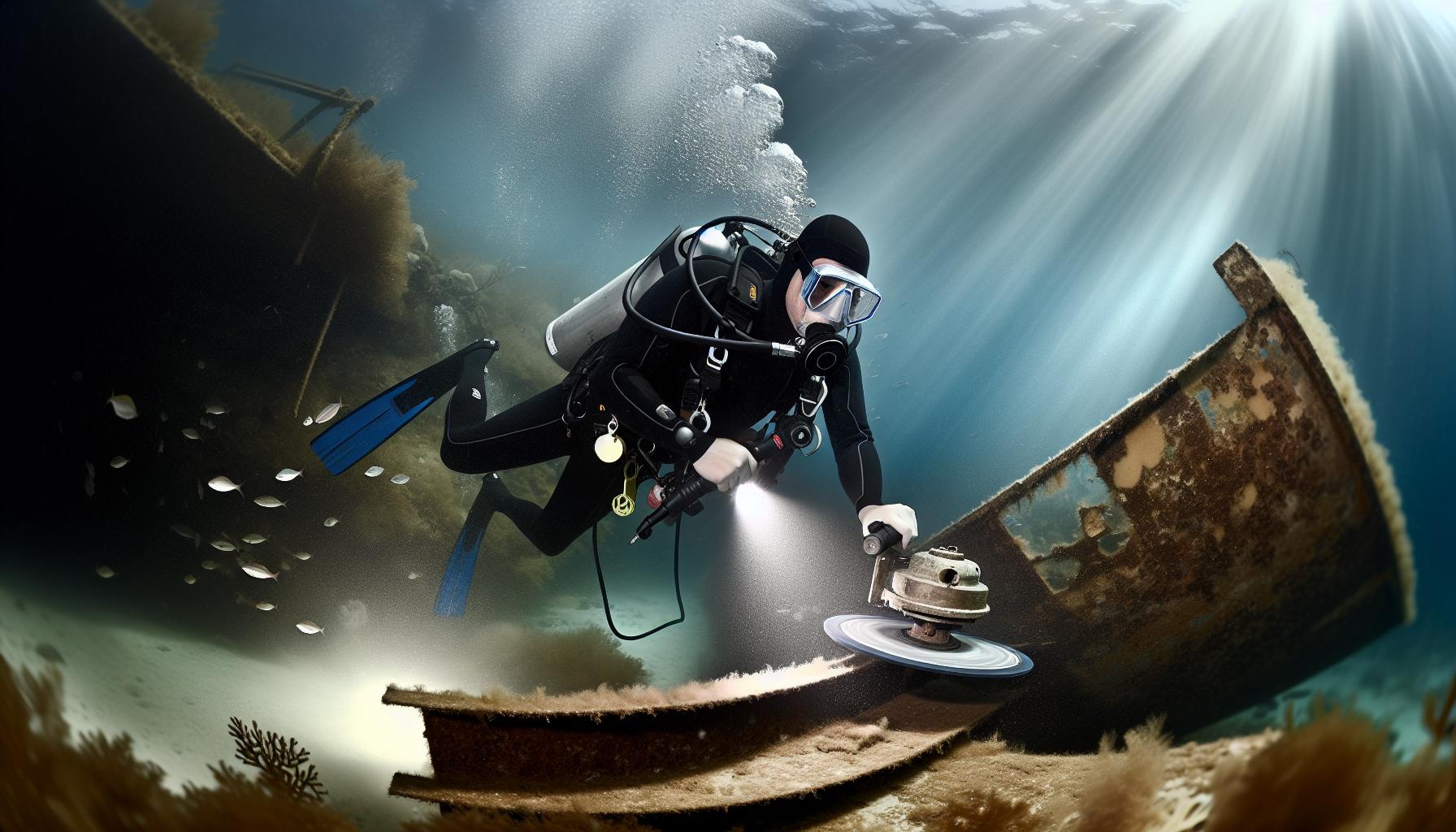 Jak brousit pod vodou: Speciální podvodní technika 2 Nejdůležitější vybavení pro podvodní broušení