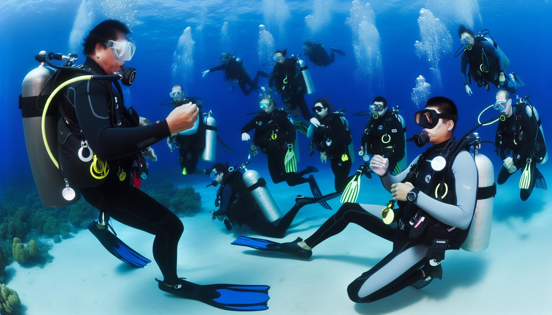 Bezpečnostní postupy pod vodou pro potápěče