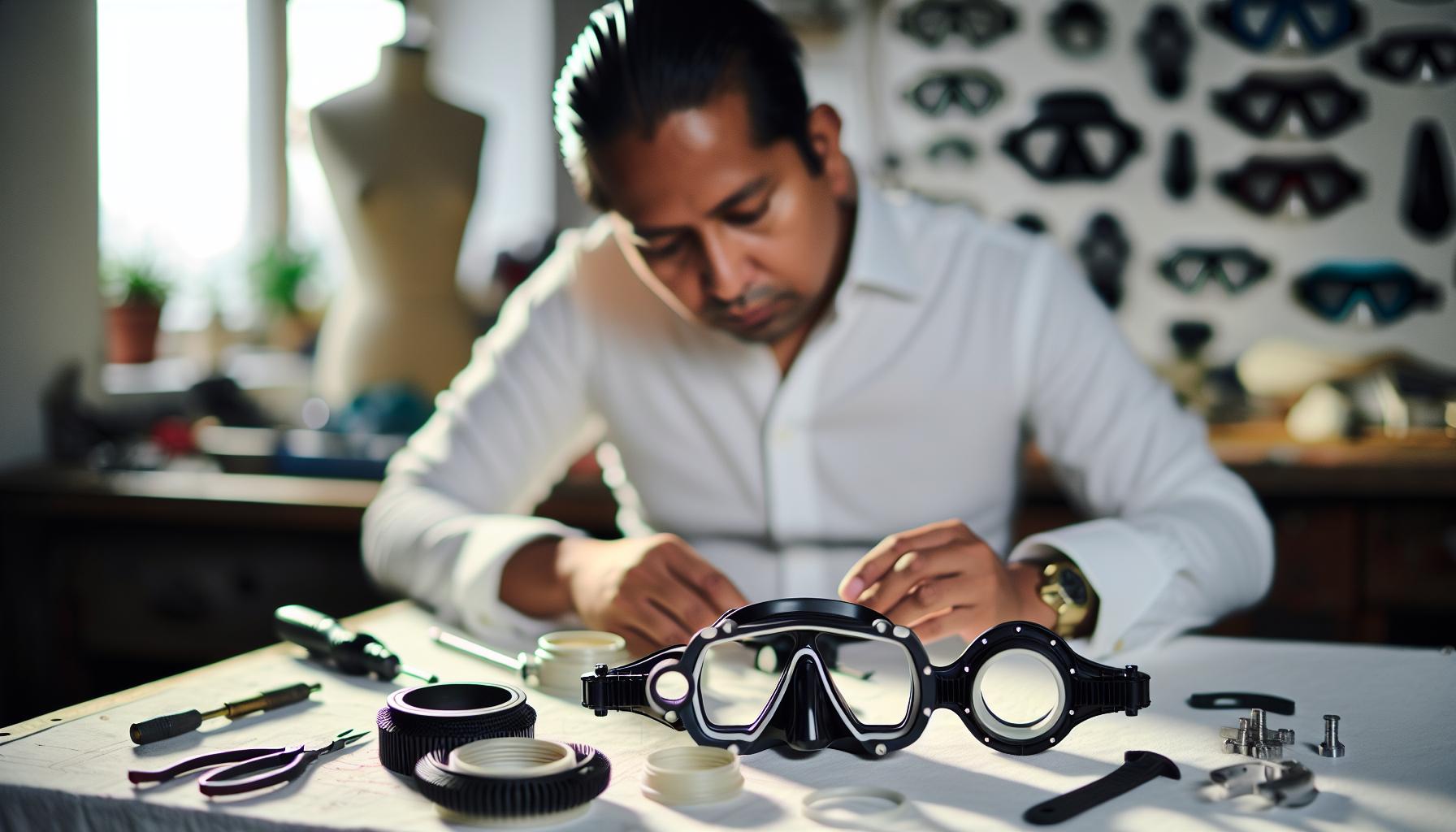 Stavba a materiály potápěčských masek